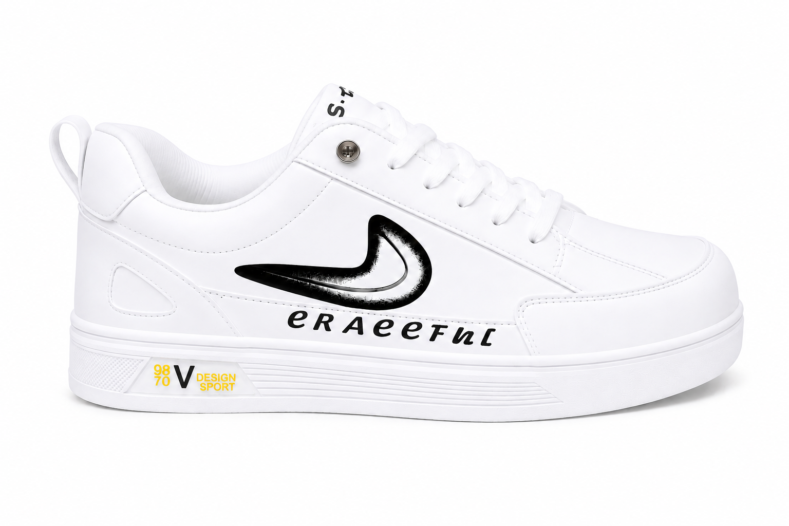 Premium White Casual Sneakers For Men