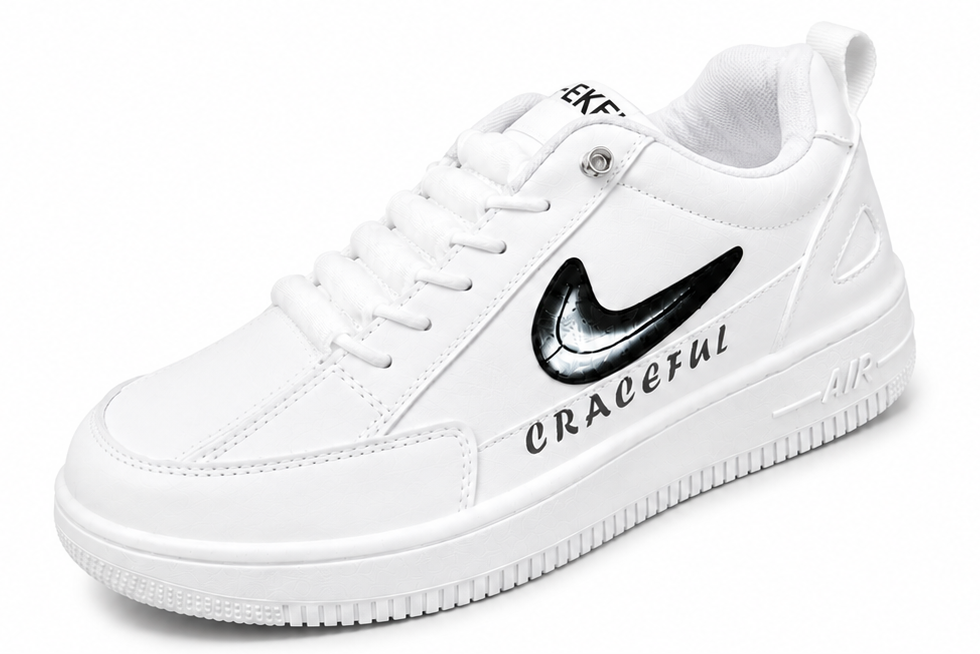 Premium White Casual Sneakers For Men